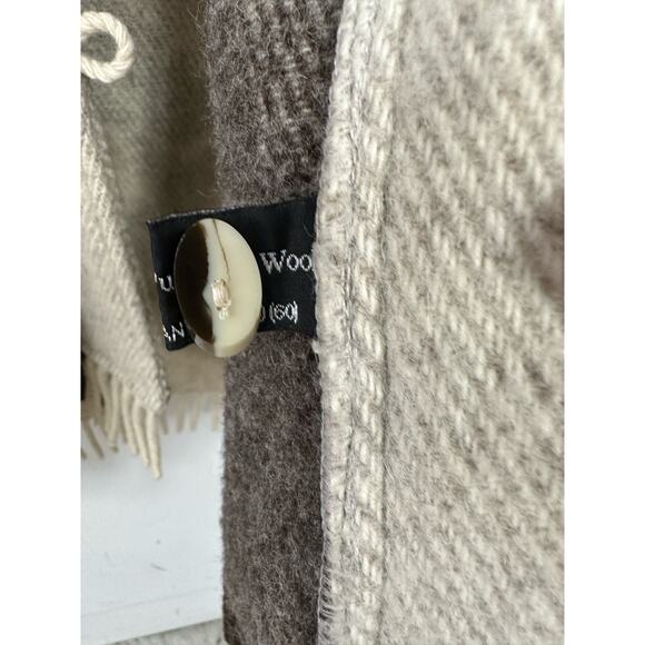 Vintage Rusk & Finch Wool Fringe Koala Bear Cardigan jacket Shacket Med/Large? - Picture 3 of 6